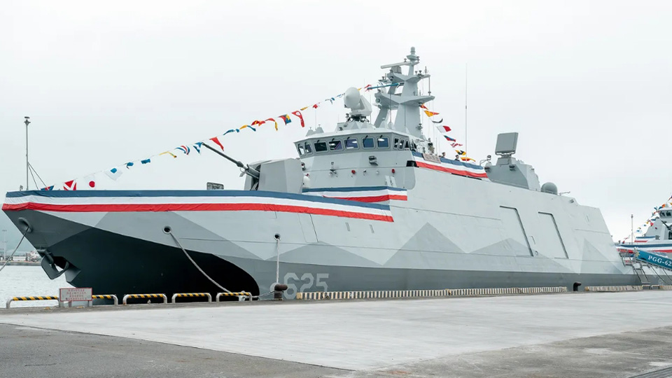 海軍「沱江級」安江艦（舷號625）。總統府提供