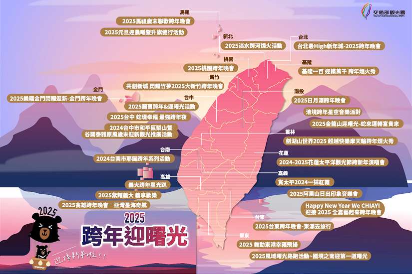 全臺跨年趣 迎接2025第一道曙光!