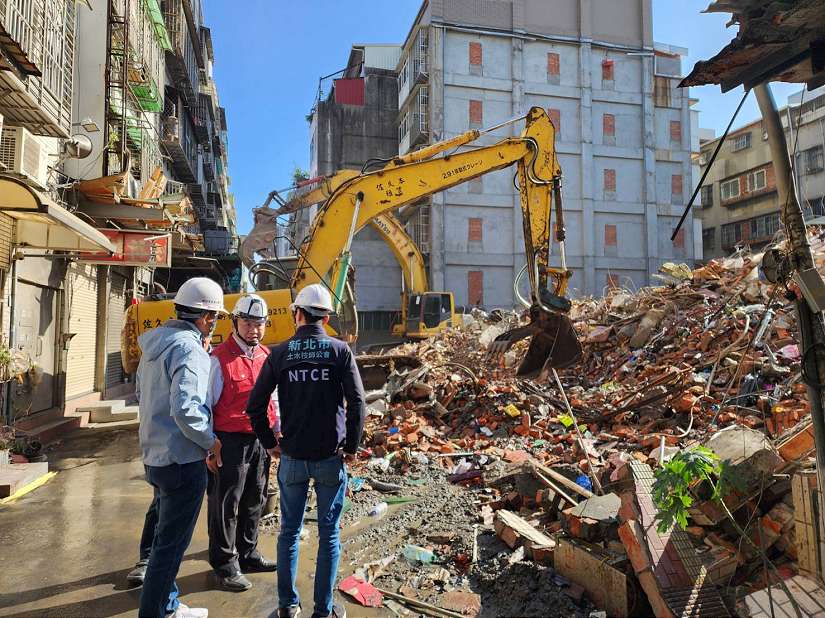 三重施工損鄰案完成危險建築拆除 持續搶災安置住戶