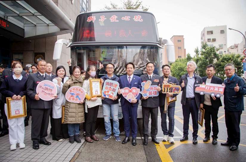 竹市119消防節捐血紓解血荒 破紀錄捐出1407袋 邱臣遠代理市長感謝各界熱血傳愛