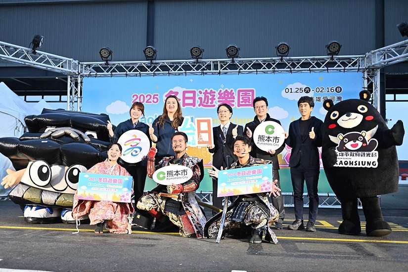 友好城市直航!熊本首長搭首班機訪高 熊本城武將隊演出大受歡迎