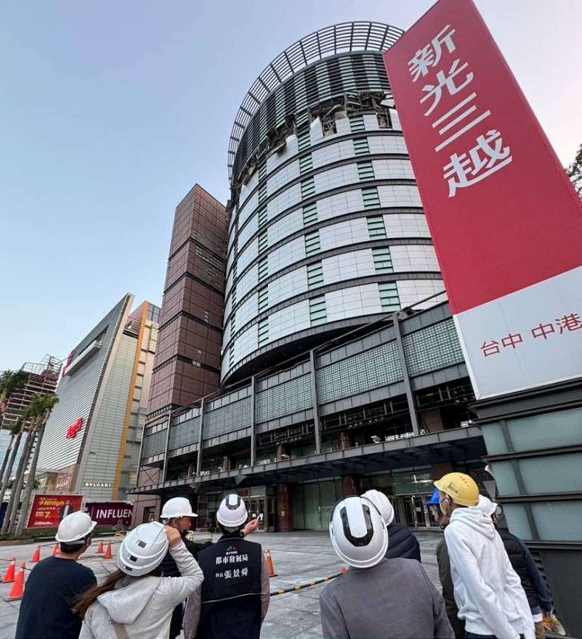 公安不容打折!新光三越外牆及附掛物仍有公安疑慮 中市府再次重罰30萬元
