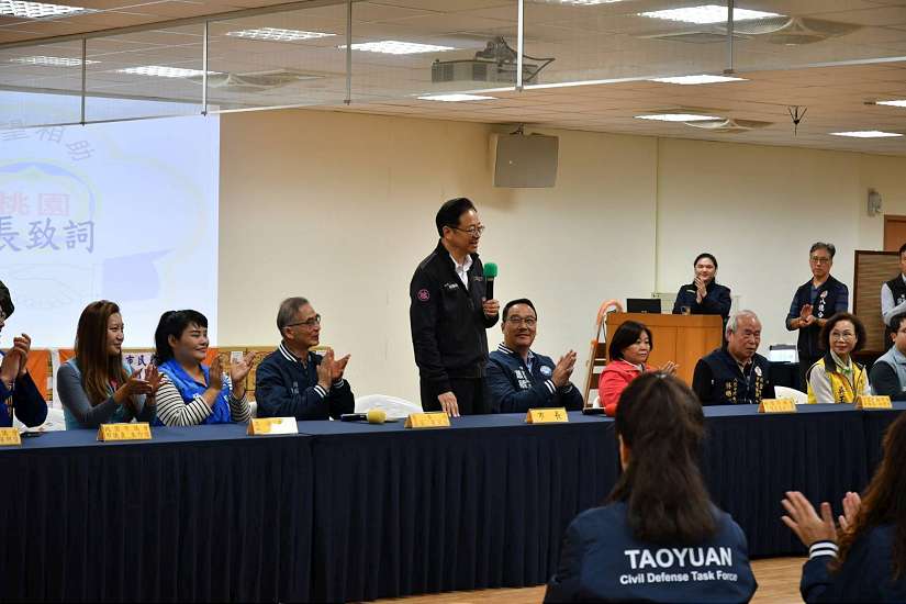 桃市府慰勞八德守望相助隊 激勵隊員工作士氣