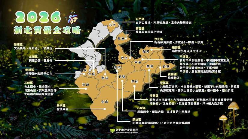新北推46處賞螢秘境全攻略 絕美「螢」河這樣追