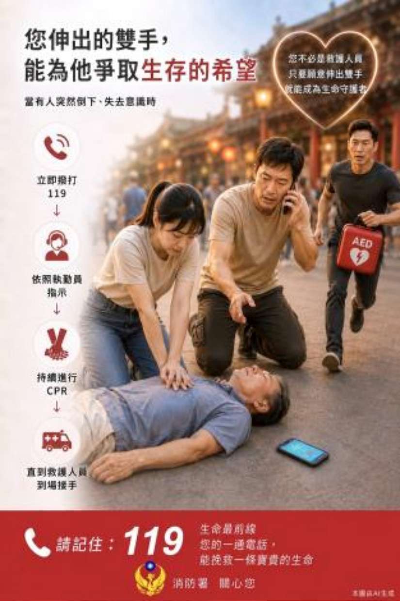 救人免責別遲疑！119線上指導CPR成功救人